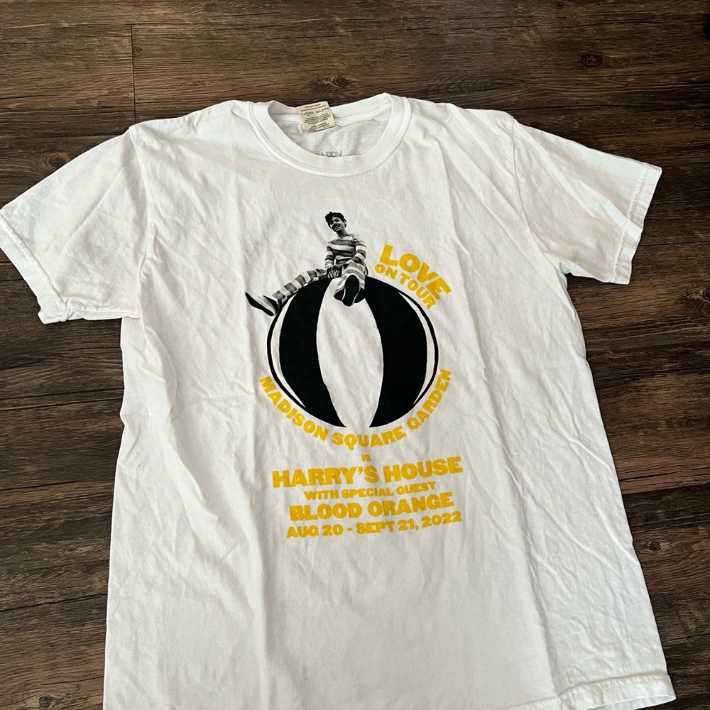 Yellow and White Short Sleeve Tees with Graphic Designs